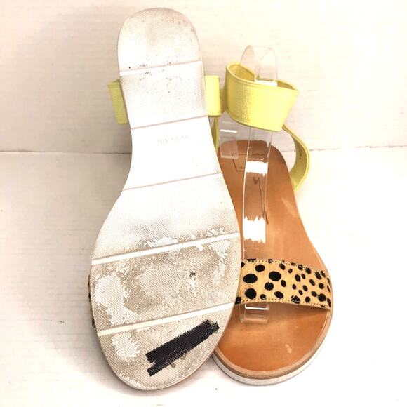 DOLCE VITA X ANTROPOLOGIE VIVIAN LEATHER AND TEXTILE SANDALS WOMENS SIZE 9.5M - Picture 10 of 11